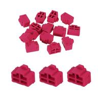 QUARKZMAN Coperture per Prese RJ45 - Tappi Antipolvere per Porte Protezione in Silicone per Prese RJ45 Femmina, Rosso, 25pz