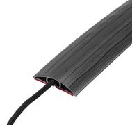 QUARKZMAN Copricavo Per Pavimento 6 Piedi, Nascondicavo Per Pavimento Per La Gestione Dei Cavi Protezione Dei Cavi Per Evitare Inciampi 0.47" L x 0.24" A, Legno Nero