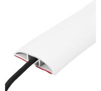 QUARKZMAN Copricavo Per Pavimento 8 Piedi, Nascondi Cavi Per Estensione, Protezione Cavi Per Pavimento Per Gestione Cavi, Previene Inciampi 0.47" L x 0.24" A, Bianco