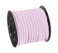 QUARKZMAN Corda in Camoscio, 49,21 Iarde 5mm Stringa di Filo Pelle Piatta per Borse Borsette Lacci Scarpe Creazioni Fai da Te Braccialetti, Viola Chiaro 1 Rotolo