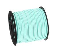 QUARKZMAN Corda in Camoscio, 98,43 Iarde 2,6mm Filo Pelle Piatto per Realizzazione Braccialetti Artigianali Fai Da Te Borsette Lacci Scarpe, Azzurro 1 Rotolo