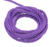 QUARKZMAN Corda Intrecciata in Poliestere, 5 Iarde 3mm 3-Fili Corda Intrecciata Brillante per Tende da Esterno per Borse Regalo Decorativa di Natale, Viola Profondo - 5M