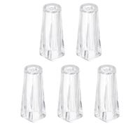 QUARKZMAN Corda Manopole Trasparente Plastica Corda Tassello Gocce Tirare Fine Pendente per Tende Finestra Tendine Ombra Tendina Artigianato 1.3x0.5" 5pz