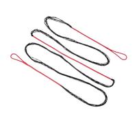 QUARKZMAN Corda per Arco Ricurvo Sostitutiva Tradizionale Amo 58" in 12 Fili Accessori per Corda da Arco per Attrezzatura da Arco Universale Archi Lunghi Tradizionali (Nero/Rosso)