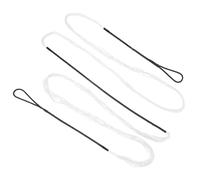 QUARKZMAN Corda per Arco Ricurvo Tradizionale Sostitutiva Amo 70" in 12 Trefoli Accessori per Arceria per Attrezzatura per Arceria Universale Archi Lunghi Tradizionali (Nero/Bianco)