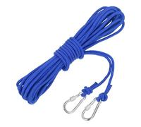 QUARKZMAN Corda Polipropilene con Gancio 6mm, 10m Raggi Galleggiante Nylon Corda Intrecciata da Arrampicata Paracord per Ancora Barca da Vita Piscina Marina, Blu
