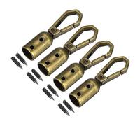 QUARKZMAN Corda Terminale Cappuccio 4pz 8mm/0,32" Terminale Tappo Barile Perline Terminatori Cordone con Viti Ricerca per Nappe Gioielli Fare Borsa Cinturino Fai-da-Te Marrone