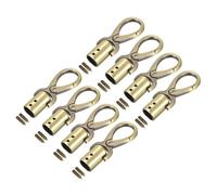 QUARKZMAN Corda Terminale Cappuccio 8pz 12mm/0,47" Terminale Tappo Barile Perline Terminatori Cordone con Viti Ricerca per Nappe Gioielli Fare Borsa Cinturino Fai-da-Te Bronzo