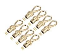 QUARKZMAN Corda Terminale Cappuccio 8pz 12mm/0,47" Terminale Tappo Barile Perline Terminatori Cordone con Viti Ricerca per Nappe Gioielli Fare Borsa Cinturino Fai-da-Te Oro