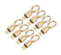 QUARKZMAN Corda Terminale Cappuccio 8pz 15mm/0,6" Terminale Tappo Barile Perline Terminatori Cordone con Viti Ricerca per Nappe Gioielli Fare Borsa Cinturino Fai-da-Te Oro