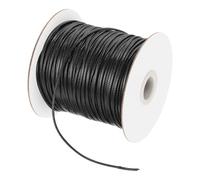 QUARKZMAN Cordoncino Cerato 3mm Cordoncino in Poliestere Cerato 44 Iarde Filo Cerato per Creazione Bracciali Collane Perline Creazione Gioielli Artigianato Fai Da Te (Nero)