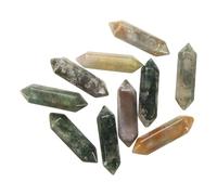 QUARKZMAN Cristalli di Agata Quarzo Grigi 10 Pezzi A Forma Esagonale | Pietre Lucidate, in Blocco, Pietra di Meditazione, per Creazione Gioielli, Equilibrio Energetico, Accessori Regalo