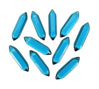 QUARKZMAN Cristalli di Quarzo Azzurro Chiaro 10 Pezzi Forma Esagonale | Cristallo Lucidato Massivo, Gemma Meditazione per Creazione Gioielli, Bilancio Energetico, Accessori, Regali