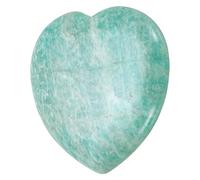 QUARKZMAN Cristalli Pietre Curative A Forma Di Cuore Pietre Sky Blue Naturali Da Massaggio Amore Energia Positiva FENG Shui Palm Worry Gemma 1.6" Per Equilibrio Meditazione Ansia