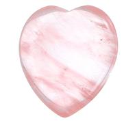 QUARKZMAN Cristalli Pietre Curative A Forma Di Cuore Quarzo Anguria Naturale Pietra Da Massaggio Amore Energia Positiva FENG Shui Palma Ansia Gemma 1.2" Per Equilibrio Meditazione