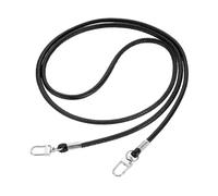 QUARKZMAN Crossbody Replacement Chain Strap, 120cm Thin Soft PU Leather Handbags Strap For Small Bag Purse Clutch Phone Case (Black)