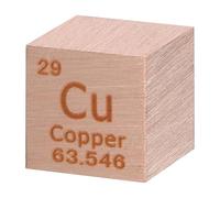 QUARKZMAN Cubo Di Rame 0.5 Pollici Cubo Metallico Ad Alta Densità Per Collezione Elementi Chimici Applicazione In Scienza e Educazione Giallo