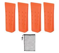 QUARKZMAN Cunei da Abbattimento in Plastica 4pz Cuneo Anteriore ABS 152 mm Cuneo Spaccalegna per Legna Alberi Legno con Borsa per Chiave a Percussione Accessori Forestali Foresta, Arancia