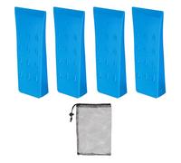 QUARKZMAN Cunei da Abbattimento in Plastica 4pz Cuneo Anteriore ABS 152 mm Cuneo Spaccalegna per Legna Cuneo Alberi Legno con Borsa per Chiave a Percussione Accessori Forestali Foresta, Blu