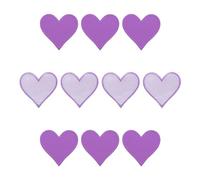 QUARKZMAN Cuori Patch Viola Patch Termoadesivo Cucito Ricamato 2.8"x 2.68" Cuore Toppe Termoadesive, Cuore Patch Ricamate Processo Adesivo a Caldo per Riparazione Abbigliamento Zaino 10Pz