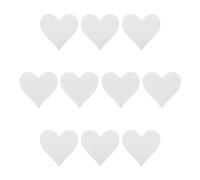 QUARKZMAN Cuori Patches Bianco Patch Termoadesivo Cucito Ricamato 2.8"x 2.68" Cuore Toppe Termoadesive, Cuore Patch Ricamate Processo Adesivo a Caldo per Riparazione Abbigliamento Zaino 10Pz