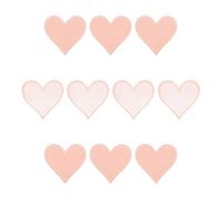 QUARKZMAN Cuori Patches Rosa Chiaro Patch Termoadesivo Cucito Ricamato 2.8"x 2.68" Cuore Toppe Termoadesive, Cuore Patch Ricamate Processo Adesivo a Caldo per Riparazione Zaino Jeans 10Pz