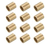 QUARKZMAN Cuscinetti A Bronzina, Foro 5mm X Diametro Esterno 7mm X Lunghezza 10mm Autolubrificanti In Ottone Fuso Cuscinetti Ad Albero Liscio Per Movimenti (Tono Oro, Confezione Da 12)