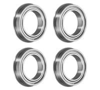 QUARKZMAN Cuscinetti a Sfera Flangiati F6701ZZ, 4pz 12 x 18 x 4 mm Acciaio Cromato Doppio Cuscinetto a Sfera Radiali Flangia ABEC3 ZV2 Cuscinetti a Flangia