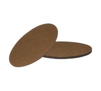 QUARKZMAN Cuscinetti Paracolpi In Feltro Tondi 11,5" 4 Pezzi Caffè | Autoadesivi Antiscivolo, Protezione Pavimento per Gambe Mobili, dio, Cassetto, Porta, Vetro