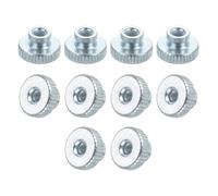 QUARKZMAN Dadi a Farfalla Zigrinate, 15Pz M3x0.5mm Manopole Rotondo in Ferro per Stampante 3D, Tono Argento