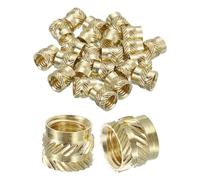 QUARKZMAN Dadi a Inserimento Scanalato, 25pz M8 x 8mm L x 10mm Od 3D Stampa Dadi in Ottone Inserti Filettati Femmina Dadi per Inserimento Inserti Termofissati in Ottone