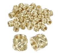 QUARKZMAN Dadi a Inserimento Scanalato, 50pz M5 x 6mm L x 7mm Od 3D Stampa Dadi in Ottone Inserti Filettati Femmina Dadi per Inserimento Inserti Termofissati in Ottone