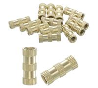 QUARKZMAN Dadi Inserti Scanalati, 15pz M5 x 18mm(L) x 7mm(OD) Inserti Filettati Femmina Dadi in Ottone Stampa Filettatura Dadi Inserimento Inserto Termofissato Ottone