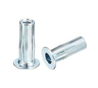 QUARKZMAN Dadi Rivetto Multigrip M5, 30pz Dado Inserto Filettato a Testa Piana con Gambo Pre-Bulbed in Acciaio al Carbonio Plus per Costruzione Industriale