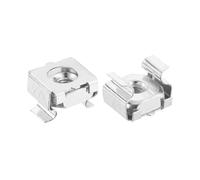 QUARKZMAN Dado a Gabbia M4 x 0.7mm, 50Pz Dadi a Gabbia Snap-In, Dado Metrico in Acciaio Carbonio Zincato per Armadio Rack Server, Argento