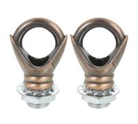 QUARKZMAN Dado Ad Anello Con Filettatura Femmina M10 Forma Ad Anello Carico Massimo 22lb Con Tubi Filettati Rondelle Dadi Per Lampadario A Sospensione, Bronzo Rosso Confezione Da 2