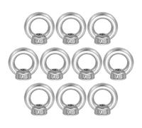 QUARKZMAN Dado Ad Anello Per Sollevamento M3 304 Acciaio Inossidabile Fissaggio A Forma Di Anello Femmina Filettato Per Attività Portuali Marittime Argento Confezione Da 10