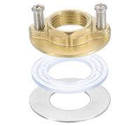 QUARKZMAN Dado Bloccaggio Esagonale Filettatura Femmina (19mm) 3/4" Dadi Bloccaggio Rubinetto Foro Singolo Acciaio Inossidabile 304 Guarnizione, Set Strumenti Fissaggio Rubinetto