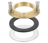QUARKZMAN Dado Bloccaggio Esagonale Filettatura Femmina （31mm) 1-1/4" Dadi Bloccaggio Rubinetto Ottone Foro Singolo Guarnizione, Set Strumenti Fissaggio Rubinetto, Lavabo (Ovale)