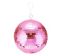 QUARKZMAN Disco Ball Mirror Ball 8 Pollici Sfera A Specchi Appesa Con Anello E Corda Per Feste Matrimoni Palchi Festival Natale Club Decorazione Casa, Rosa