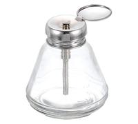 QUARKZMAN Dispenser Alcol Solvente 180ml(6.1oz) Bottiglia Pompa Dispenser Liquido a Spinta Conica con Tubo Rame e Nucleo Rame per Rimuovi Smalto Acetone