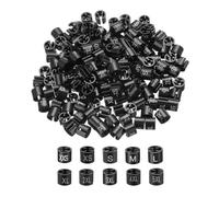 QUARKZMAN Etichetta Appendiabiti Taglia XXS/XS/S/M/L/XL/2XL/3XL/4XL/5XL Etichetta Taglia Adatta a 3mm Asta Nero per Codifica Colore Abbigliamento, 250pz
