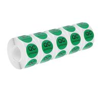 QUARKZMAN Etichette Adesive Di Approvazione Qc per Inventario 25mm/1" Verdi per Magazzino, 5 Rotoli 2500 Pezzi