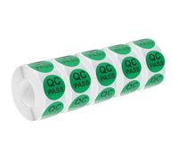 QUARKZMAN Etichette Adesive per Passaggio Controllo Qualità Inventario 25mm/1" Verdi per Magazzino Inventario, 5 Rotoli 2500 Pezzi