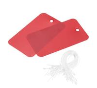 QUARKZMAN Etichette di trasporto in Plastica Impermeabile per Fili, per Etichette di Identificazione del Prodotto, Marcatura delle Valvole, 2x3.6 Pollici Rosso 50pz con Corda