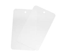 QUARKZMAN Etichette di Trasporto Plastica Impermeabile Occhiello Vuoto, Etichette Vuote per Identificazione Prodotto Marcatura Valvola Esterna, 5x9cm/1,97x3,54" 200pz, Scrub Trasparente