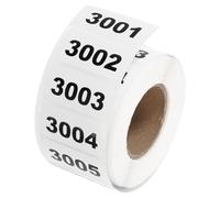 QUARKZMAN Etichette Numerate Inventario 3001-4000 Etichette Numerate | 1.6x0.8 Pollici, 1 Rotolo, per Classificazione Magazzino Forniture, Autoadesive Impermeabili, Consecutive