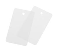 QUARKZMAN Etichette trasporto Plastica Impermeabile con Occhiello Vuoto, Etichette Identificazione Prodotto, Marcatura Valvola, Etichettatura Esterna, 4x7cm/1.57x2.76", Pz100, Bianco