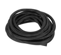 QUARKZMAN Fascetta Divisa per Guaina per Cavi 1/2" 25Ft Nera Guaina Intrecciata Autoavvolgente in Pet Antincendio Ul94-V2 per Automotive, Gestione Cavi Domestica