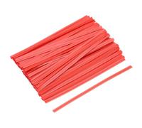 QUARKZMAN Fascette Stringicavo Twist 4,7" 120mm Legami per Pane Chiusura Plastica Metallico per Legare Pane Caramelle Sacchetti Regalo Cravatte Lavori Artistici Artigianali Rosso 100pz
